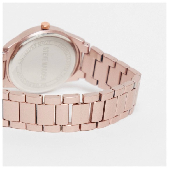 Steve Madden Watch & Trio Bracelet Gift Set Gold tone  Steve Madden Rose Gold Tone Watch and Earrings Set in Gift Box